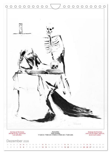 Produktbild: TOTENTANZ HERRENWAHL Haiku Zenga Photo DANCE OF DEATH MEN'S CHOICE (Wandkalender 2026 DIN A4 hoch), CALVENDO Monatskalender