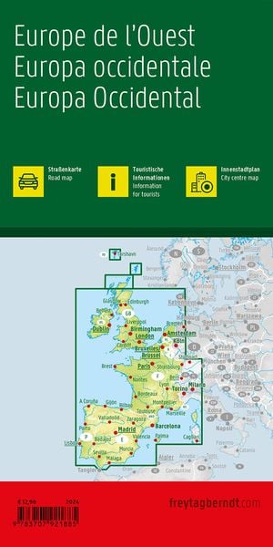 Produktbild: Freytag & berndt Stra&szlig;enkarte Westeuropa 1:2 Mio.