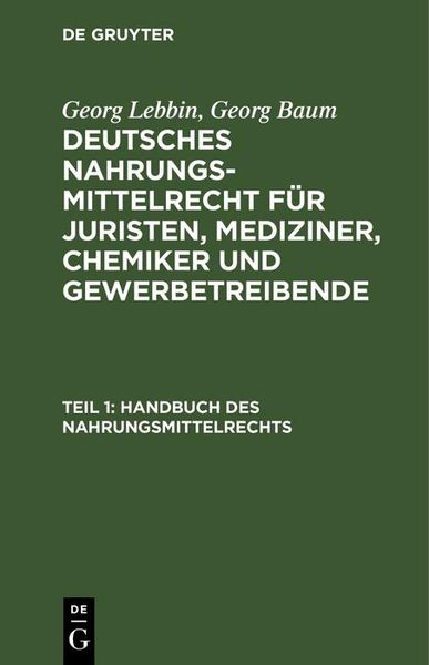 Produktbild: Handbuch des Nahrungsmittelrechts