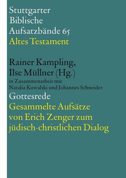 Produktbild: Gottesrede. Gesammelte Aufs&auml;tze von Erich Zenger zum j&uuml;disch-christlichen Dialog
