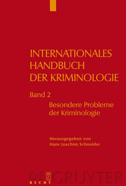 Produktbild: Internationales Handbuch der Kriminologie / Besondere Probleme der Kriminologie