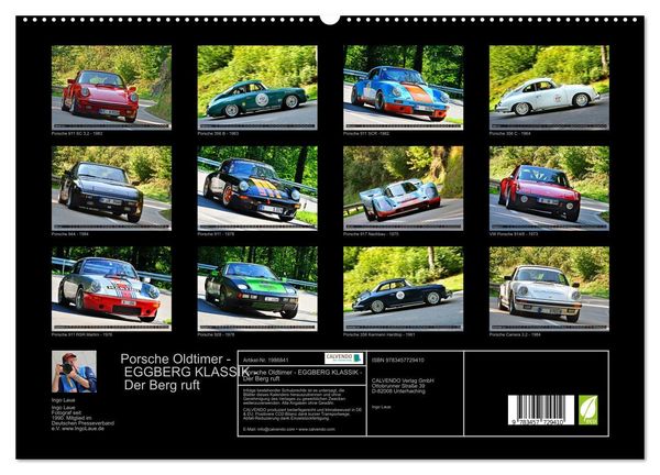 Produktbild: Porsche Oldtimer - EGGBERG KLASSIK - Der Berg ruft (hochwertiger Premium Wandkalender 2026 DIN A2 quer), Kunstdruck in Hochglanz