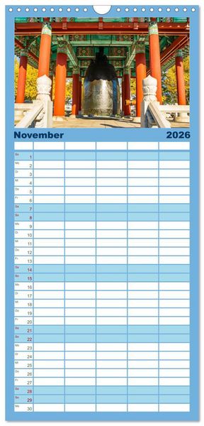Produktbild: Familienplaner 2026 - Busan - Hafenstadt in S&uuml;dkorea mit 5 Spalten (Wandkalender, 21 x 45 cm) CALVENDO