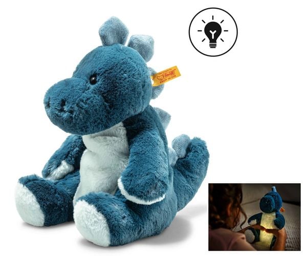 Produktbild: Steiff 067266 - Light at Night Spott Stegosaurus, Licht mit Timer, Dino, Pl&uuml;sch, 28 cm
