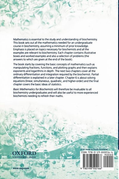 Produktbild: Basic Mathematics for Biochemists