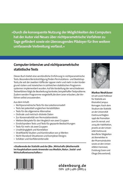 Produktbild: Computer-intensive und nichtparametrische statistische Tests