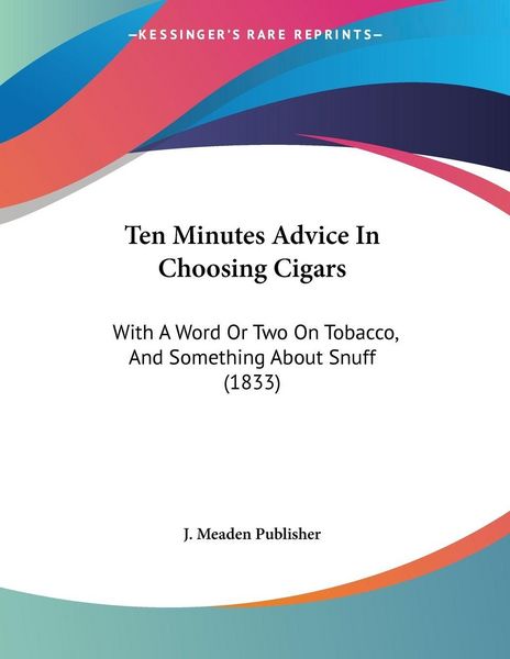 Produktbild: Ten Minutes Advice In Choosing Cigars