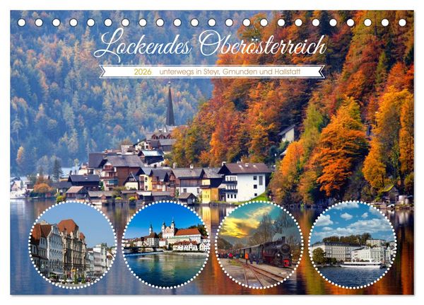Produktbild: Lockendes Ober&ouml;sterreich (Tischkalender 2026 DIN A5 quer), CALVENDO Monatskalender