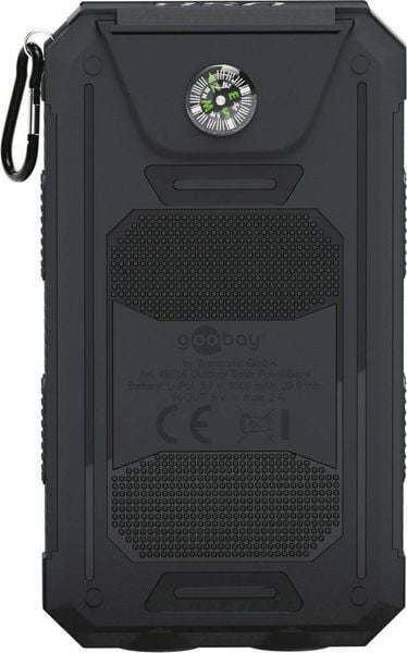 Produktbild: Goobay Outdoor 8.0 49216 Solar-Ladeger&auml;t Ladestrom Solarzelle 200mA 8000 mAh
