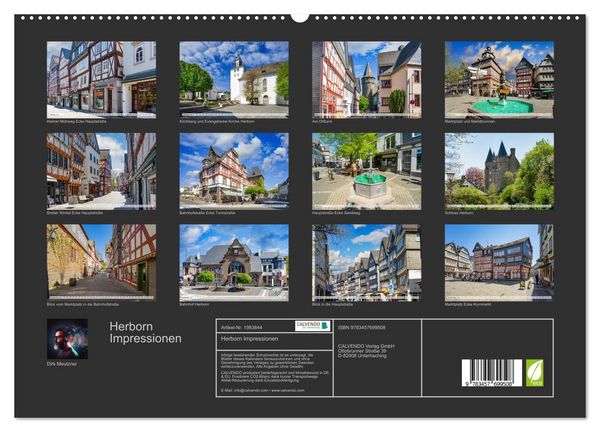 Produktbild: Herborn Impressionen (Wandkalender 2026 DIN A2 quer), CALVENDO Monatskalender