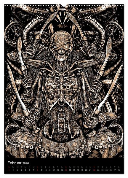 Produktbild: BLOODBOY/ HORROR ILLUSTRATION V1 (Wandkalender 2026 DIN A2 hoch), CALVENDO Monatskalender