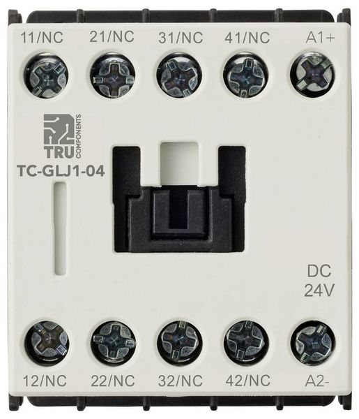 Produktbild: TRU COMPONENTS TC-GYJ1-04-24VDC Hilfssch&uuml;tz 4 &Ouml;ffner 24 V/DC 10A 1St.