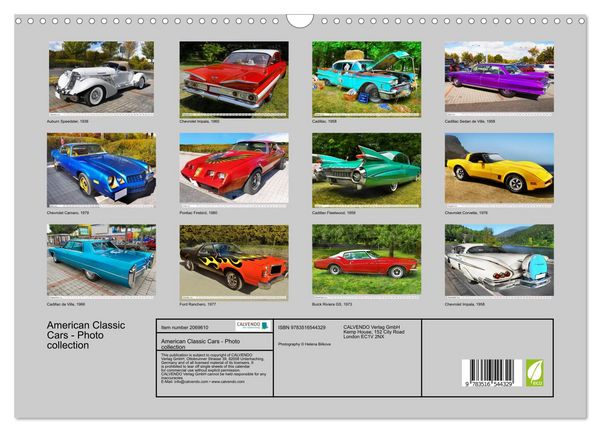 Produktbild: American Classic Cars - Photo collection (Wall Calendar 2026 DIN A3 landscape), CALVENDO 12 Month Wall Calendar