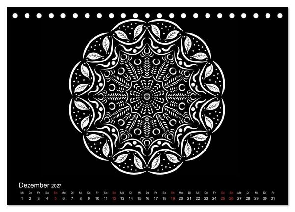Produktbild: Entspannung und Ruhe durch Mandalas (Tischkalender 2027 DIN A5 quer), CALVENDO Monatskalender