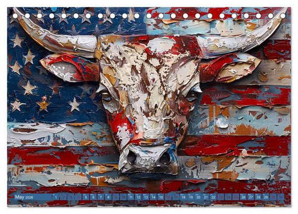 Produktbild: Patriotic Art Collection (Desk Calendar 2026 DIN A5 landscape), CALVENDO 12 Month DeskCalendar