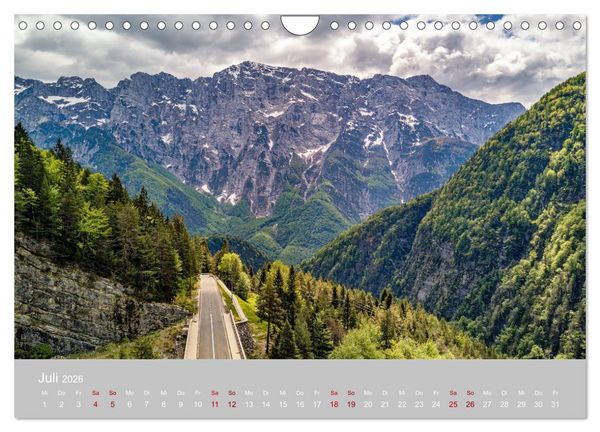 Produktbild: Die Julischen Alpen (Wandkalender 2026 DIN A4 quer), CALVENDO Monatskalender