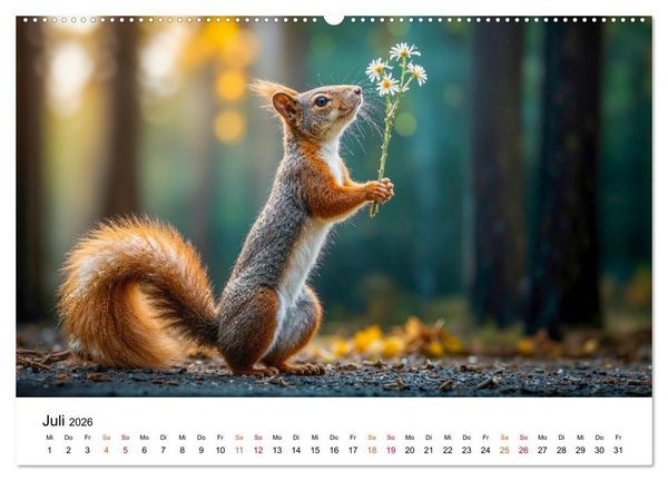 Produktbild: Tierische Jahreszeiten (Wandkalender 2026 DIN A2 quer), CALVENDO Monatskalender