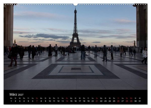 Produktbild: Eiffel Tower &ndash; Tour Eiffel &ndash; Eiffelturm &ndash; Paris 2027 (Wandkalender 2027 DIN A2 quer), CALVENDO Monatskalender