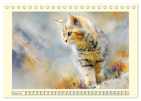 Produktbild: Wildkatzen. Europas scheue Waldbewohner (Tischkalender 2027 DIN A5 quer), CALVENDO Monatskalender