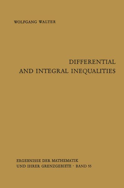 Produktbild: Differential and Integral Inequalities