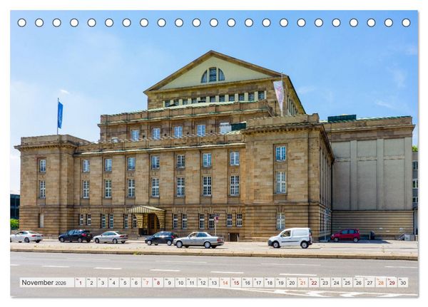 Produktbild: Stuttgart Stadtrundgang (Tischkalender 2026 DIN A5 quer), CALVENDO Monatskalender