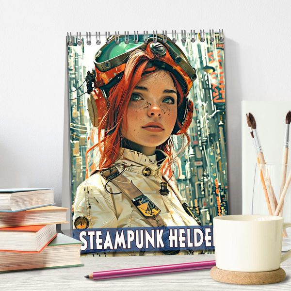 Produktbild: Steampunk Helden (Tischkalender 2026 DIN A5 hoch), CALVENDO Monatskalender