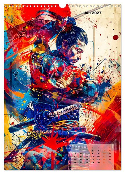 Produktbild: Samurai - Stahl Ehre Mut (Wandkalender 2027 DIN A3 hoch), CALVENDO Monatskalender