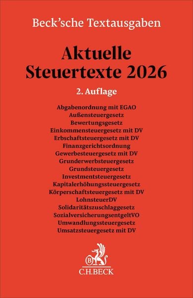 Produktbild: Aktuelle Steuertexte 2026