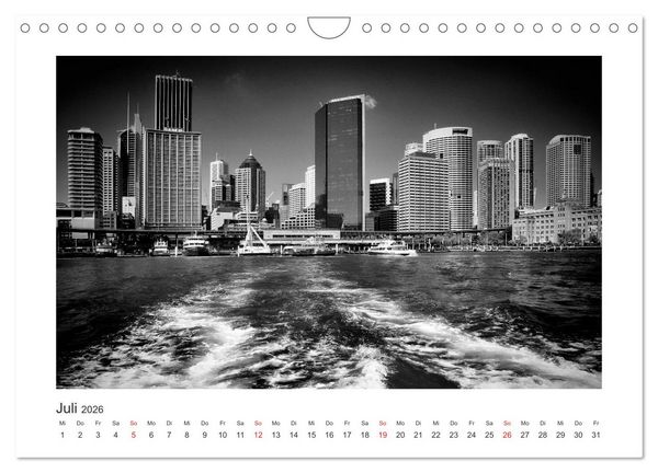 Produktbild: SYDNEY Monochrom (Wandkalender 2026 DIN A4 quer), CALVENDO Monatskalender
