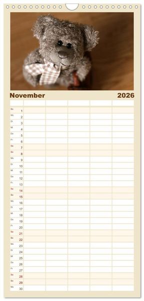 Produktbild: Familienplaner 2026 - Herr Nopf ist da! mit 5 Spalten (Wandkalender, 21 x 45 cm) CALVENDO