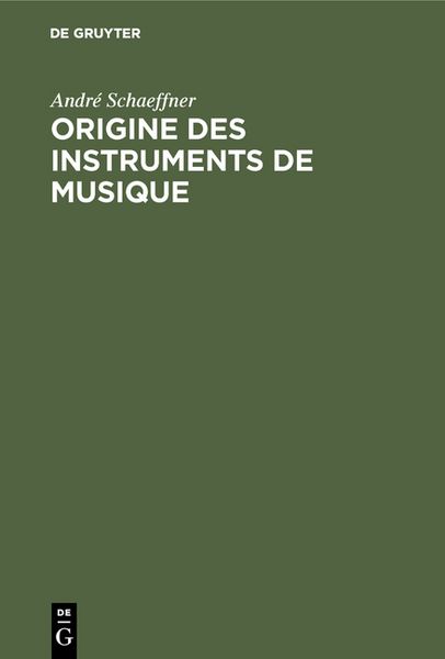 Produktbild: Origine des instruments de musique