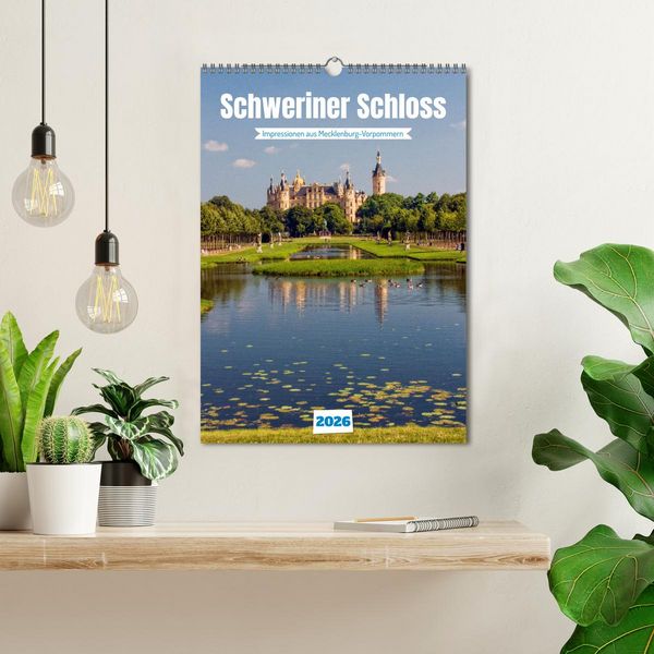 Produktbild: Schweriner Schloss - Impressionen aus Mecklenburg-Vorpommern (Wandkalender 2026 DIN A3 hoch), CALVENDO Monatskalender