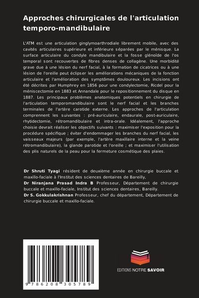 Produktbild: Approches chirurgicales de l'articulation temporo-mandibulaire