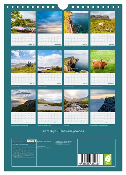 Produktbild: Isle of Skye - Raues Inselparadies (Wandkalender 2026 DIN A4 hoch), CALVENDO Monatskalender