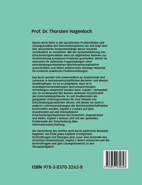 Produktbild: Grundzüge der Entscheidungslehre