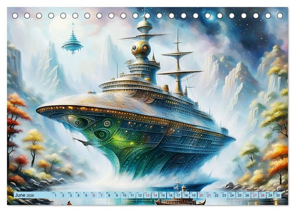 Produktbild: Gigantic ships - Journey into the future (Desk Calendar 2026 DIN A5 landscape), CALVENDO 12 Month DeskCalendar