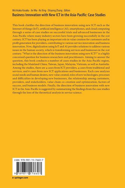 Produktbild: Business Innovation with New ICT in the Asia-Pacific: Case Studies