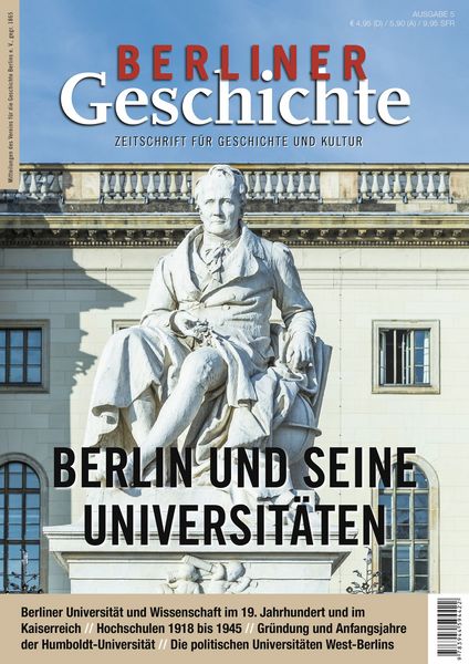 Produktbild: Berliner Geschichte - Zeitschrift f&uuml;r Geschichte und Kultur