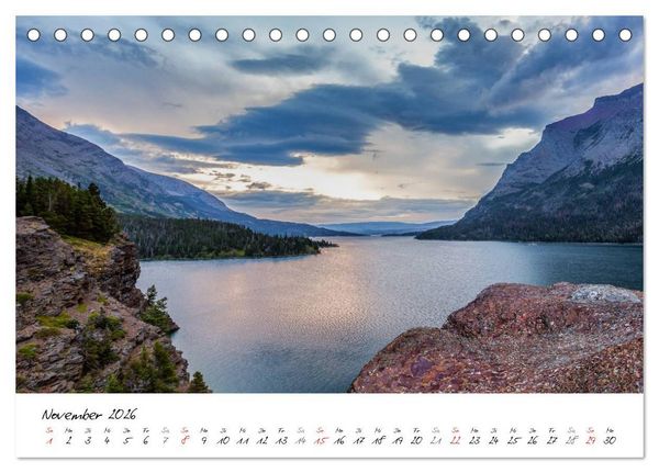 Produktbild: Glacier National Park Montana - USA (Tischkalender 2026 DIN A5 quer), CALVENDO Monatskalender