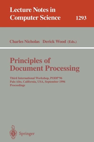 Produktbild: Principles of Document Processing