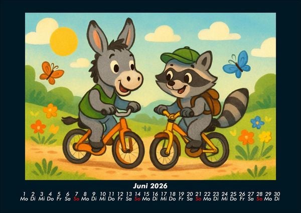 Produktbild: Huf & Rocco Abenteuer durchs Jahr 2026 Fotokalender DIN A4