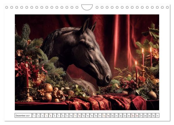 Produktbild: Pferde wie gemalt (Wandkalender 2027 DIN A4 quer), CALVENDO Monatskalender