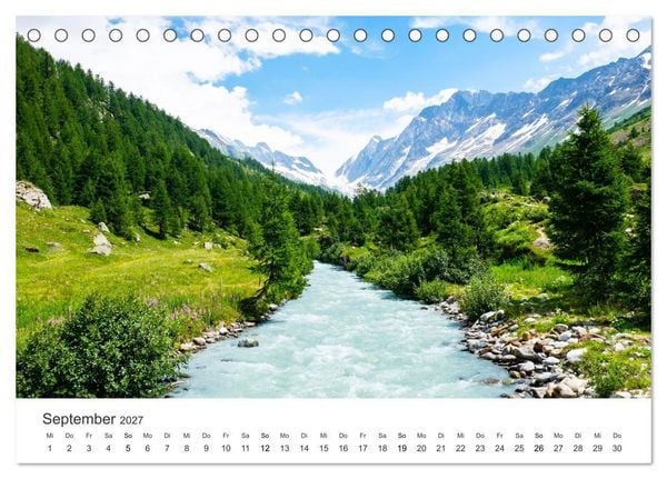 Produktbild: Schweiz - die Bergidylle (Tischkalender 2027 DIN A5 quer), CALVENDO Monatskalender