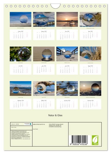 Produktbild: Natur & Glas (Wandkalender 2026 DIN A4 hoch), CALVENDO Monatskalender
