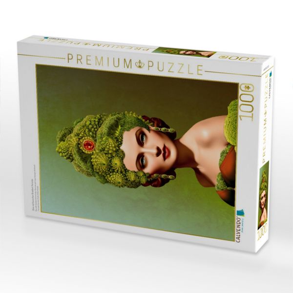 Produktbild: CALVENDO Puzzle Diva mit barocker Brokkoli Per&uuml;cke | 1000 Teile Lege-Gr&ouml;&szlig;e 64x48cm Foto-Puzzle f&uuml;r gl&uuml;ckliche Stunden