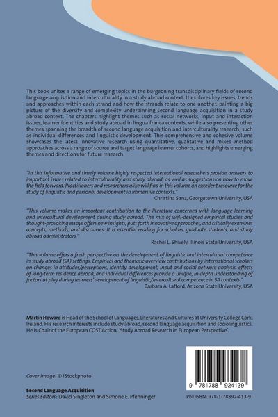 Produktbild: Study Abroad, Second Language Acquisition and Interculturality
