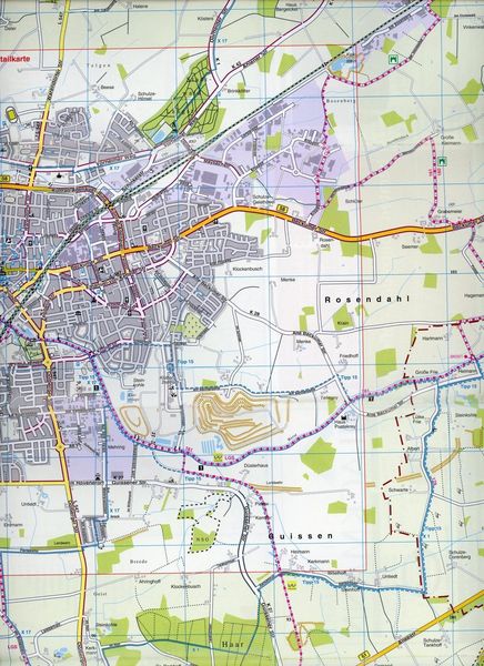 Produktbild: Ahlen, KVplan, Radkarte/Wanderkarte/Stadtplan, 1:25.000 / 1:15.000 / 1:7.500
