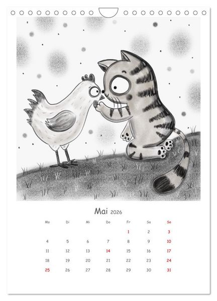 Produktbild: LEOPOLD DER DRITTE - Ein unglaublich liebenswerter Kater (Wandkalender 2026 DIN A4 hoch), CALVENDO Monatskalender