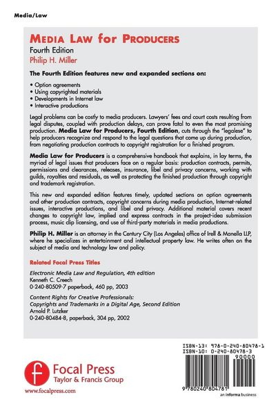 Produktbild: Media Law for Producers