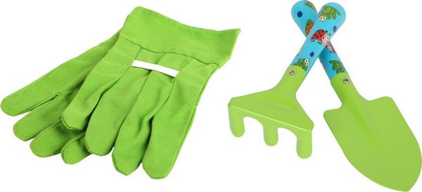 Produktbild: small foot 12014 - Kinder Gartenset mit Schubkarre, gro&szlig;
